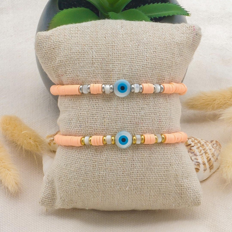 Bracelet Mauvais œil Perles Bleues - Protection Et Chance - Bijou élégant Pour Femmes Et Hommes - Cadeau Symbolique - 6