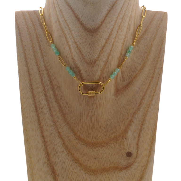 Collier Etoile en aventurine verte