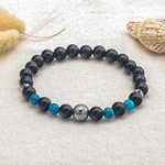 Bracelet homme Obsidienne