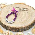 06112023-1718porte-clés personnalisés perles violettes