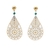 Boucles d'oreilles goutte doré malachite