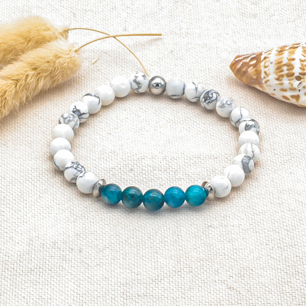 Bracelet howlite apatite