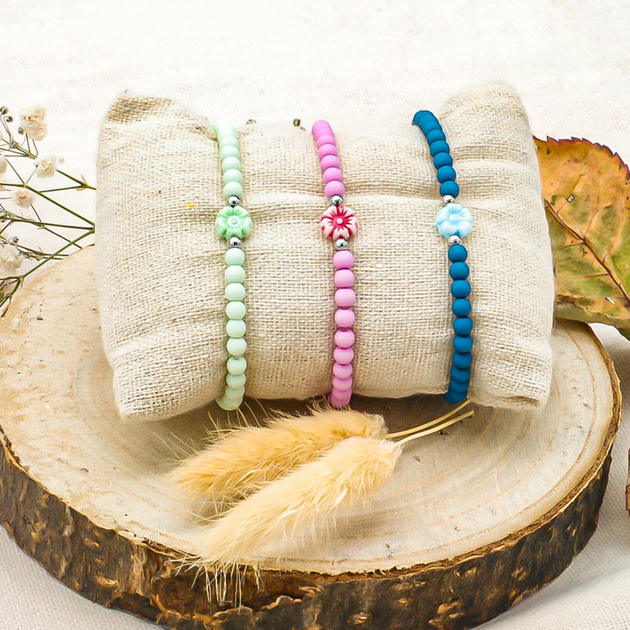 Bracelet enfant fleur tcheque