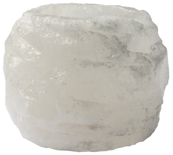 Bougeoir Cristal de Sel Blanc - Roc 400 gr