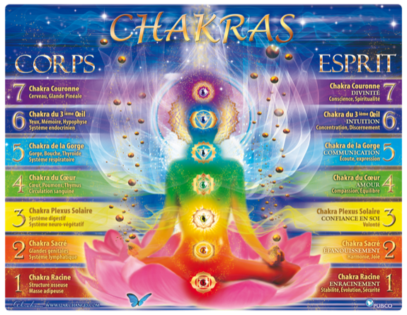 Planche des 7 Chakras