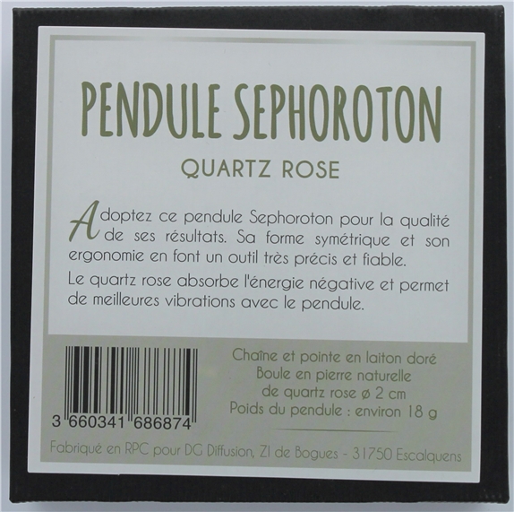68687-2-Pendule Sephoroton en Quartz Rose