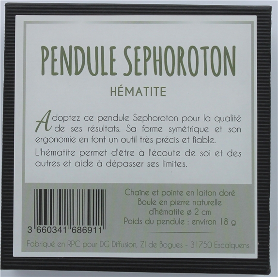 68691-2-Pendule Sephoroton en Hématite