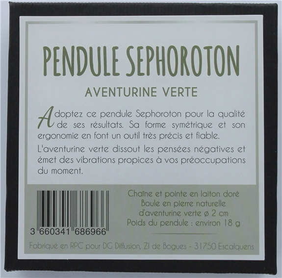 68696-2-Pendule Sephoroton en Aventurine Verte
