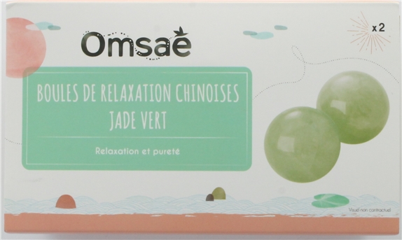 69466-2-Boules de Relaxation Chinoises en Jade Vert