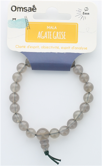 68981-2-Bracelet Mala en Agate Grise