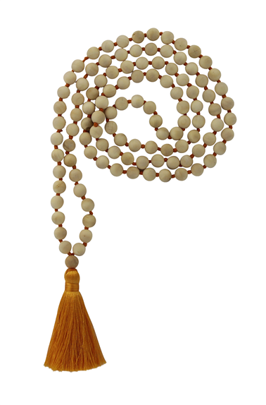 68967-Mala en Bois de Tulsi 108 perles