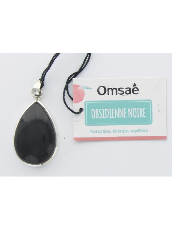 70057.2-Pendentif Obsidienne Noire