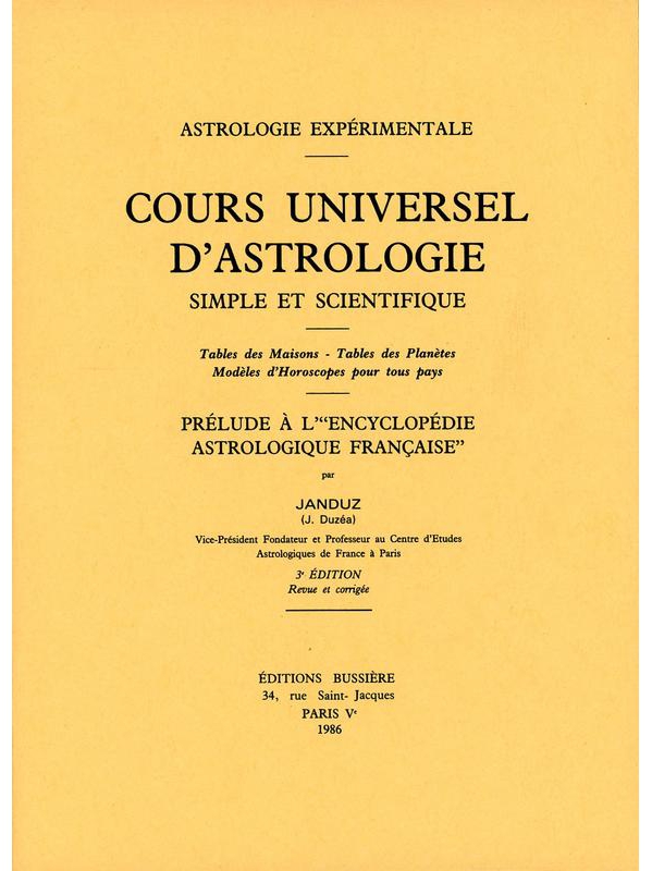 39135-Cours universel d'astrologie simple et scientifique