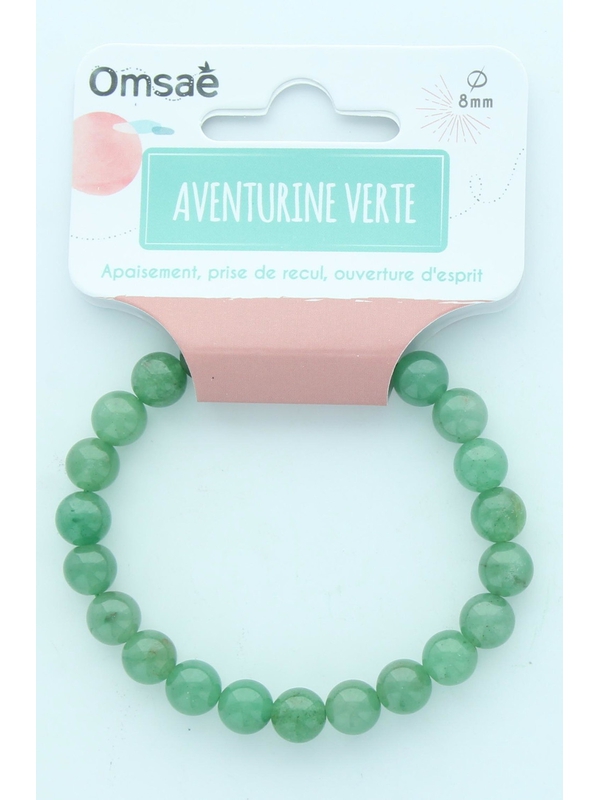 71129.1.Bracelet Aventurine Verte Perles rondes 8 mm