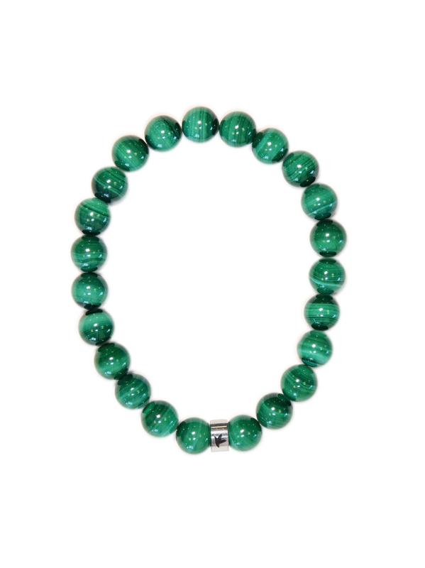 71502.1.Bracelet Malachite Perles Rondes 8 mm