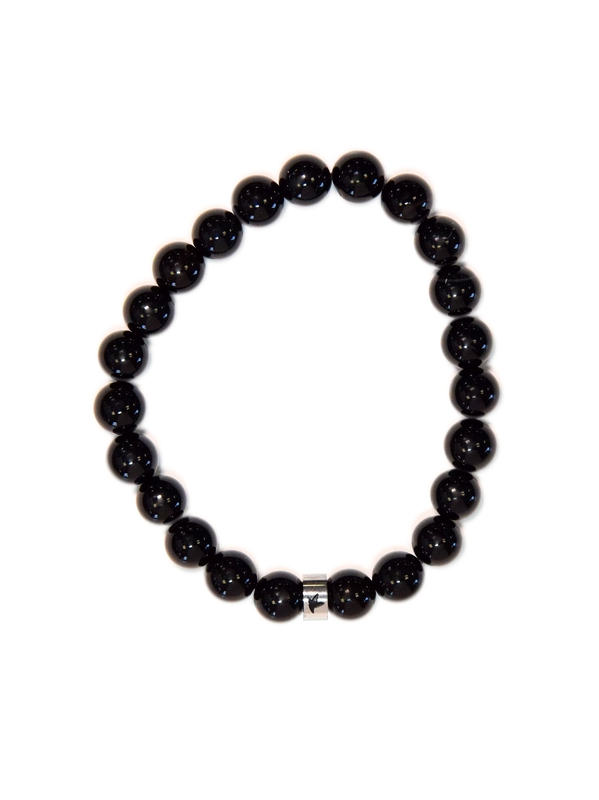 71427.1.Bracelet Onyx Perles rondes 8 mm