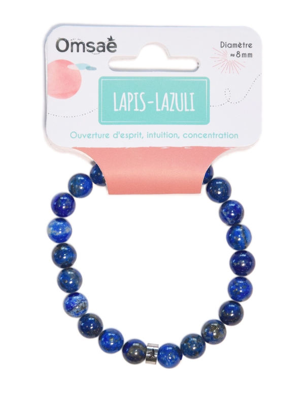 71410.Bracelet Lapis Lazuli Perles rondes 8 mm