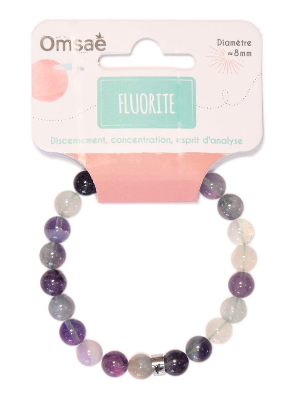 Bracelet Fluorite Perles Rondes 8 mm