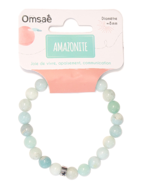 71368.1.Bracelet Amazonite Perles rondes 8 mm