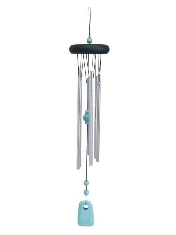 Carillon à vent métal 6 tubes - Turquoise