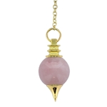 68687-1-Pendule Sephoroton en Quartz Rose