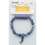 68984-2-Bracelet Mala en Quartz Bleu
