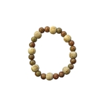 70003.Bracelet Jaspe Perles rondes 8 mm et Perles bois 1 cm