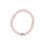 71443.1.Bracelet Quartz Rose Perles rondes 8 mm