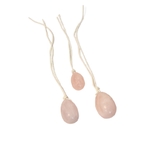 73385.2.Œufs de Yoni en Quartz rose Assortiment de 3