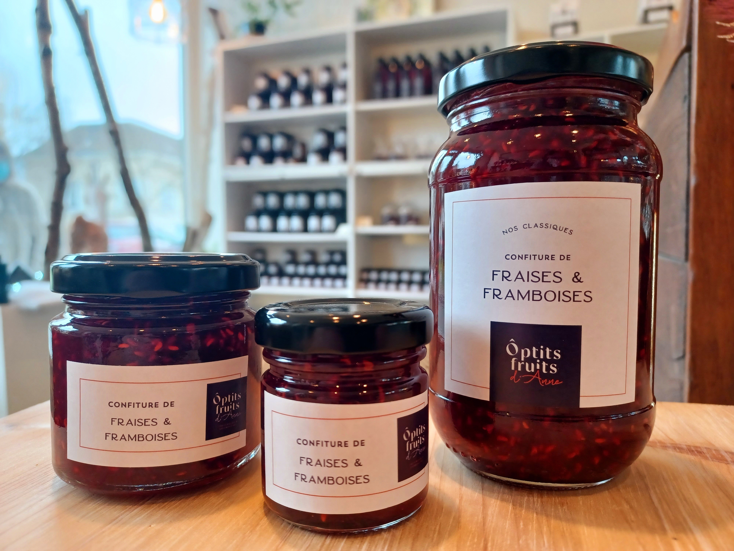 confiture fraises et framboises