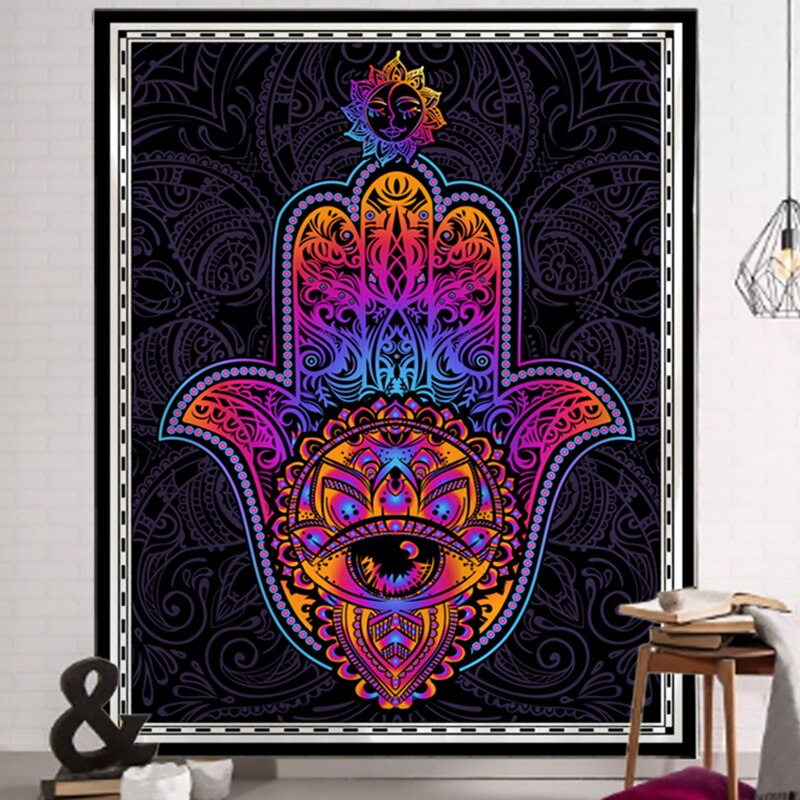 Wall Tapestry Spirituality | Purple Mandala Fatma Hand