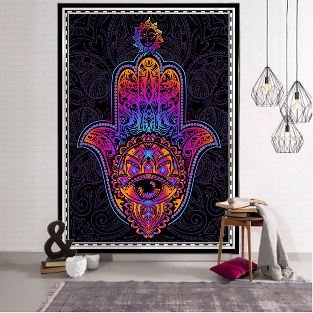 Wall Tapestry Spirituality | Purple Mandala Fatma Hand