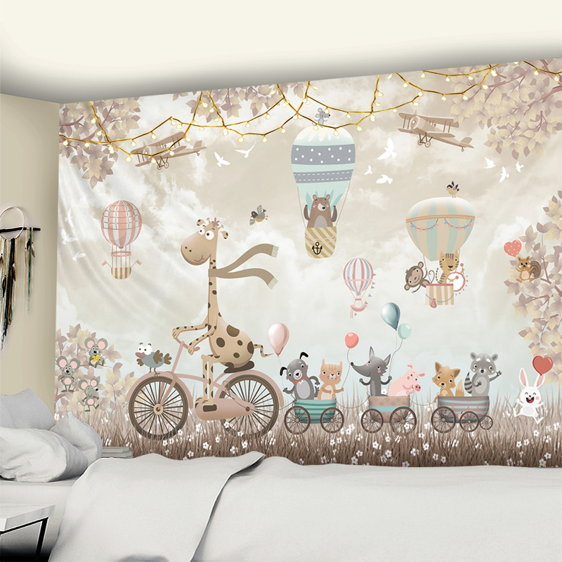 Wall Tapestry Kids | Animals Travel
