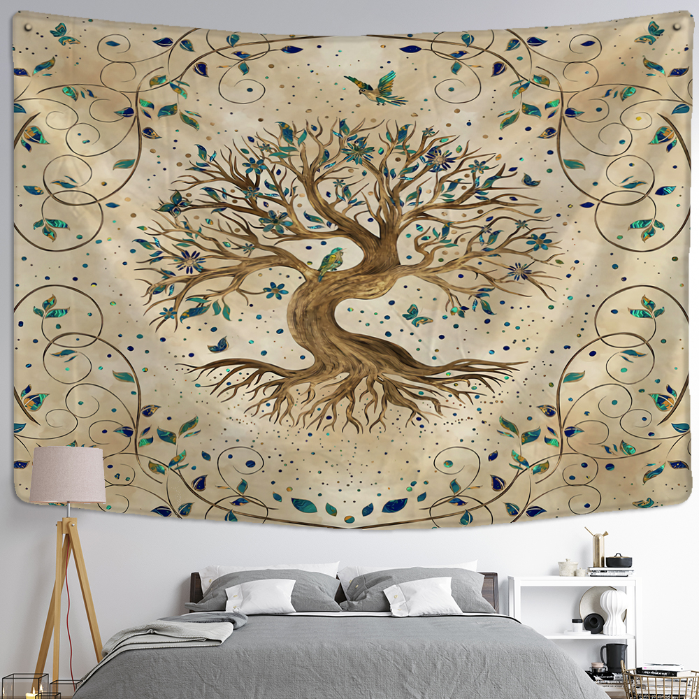 Wall Tapestry Bohemia | Cosmic Brown Tree