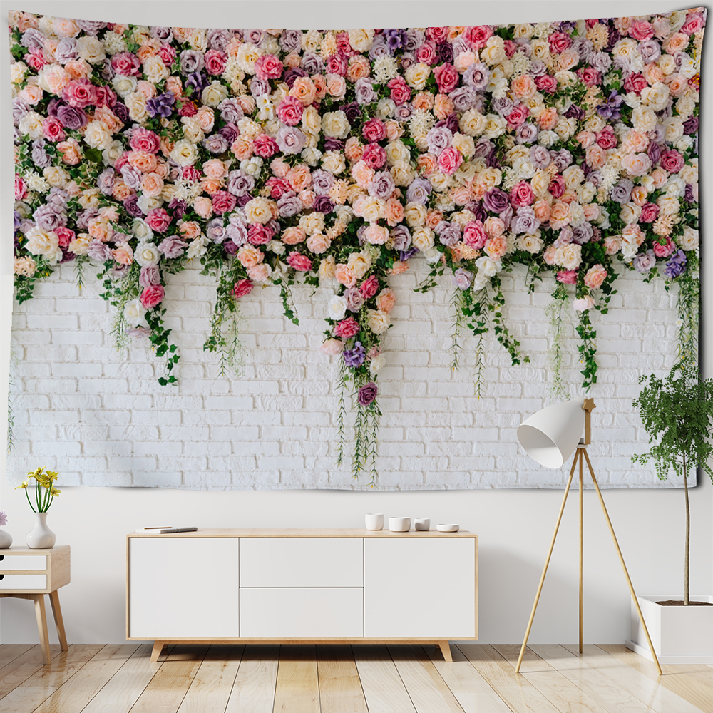 Wall Tapestry Imitation | Wall of Roses