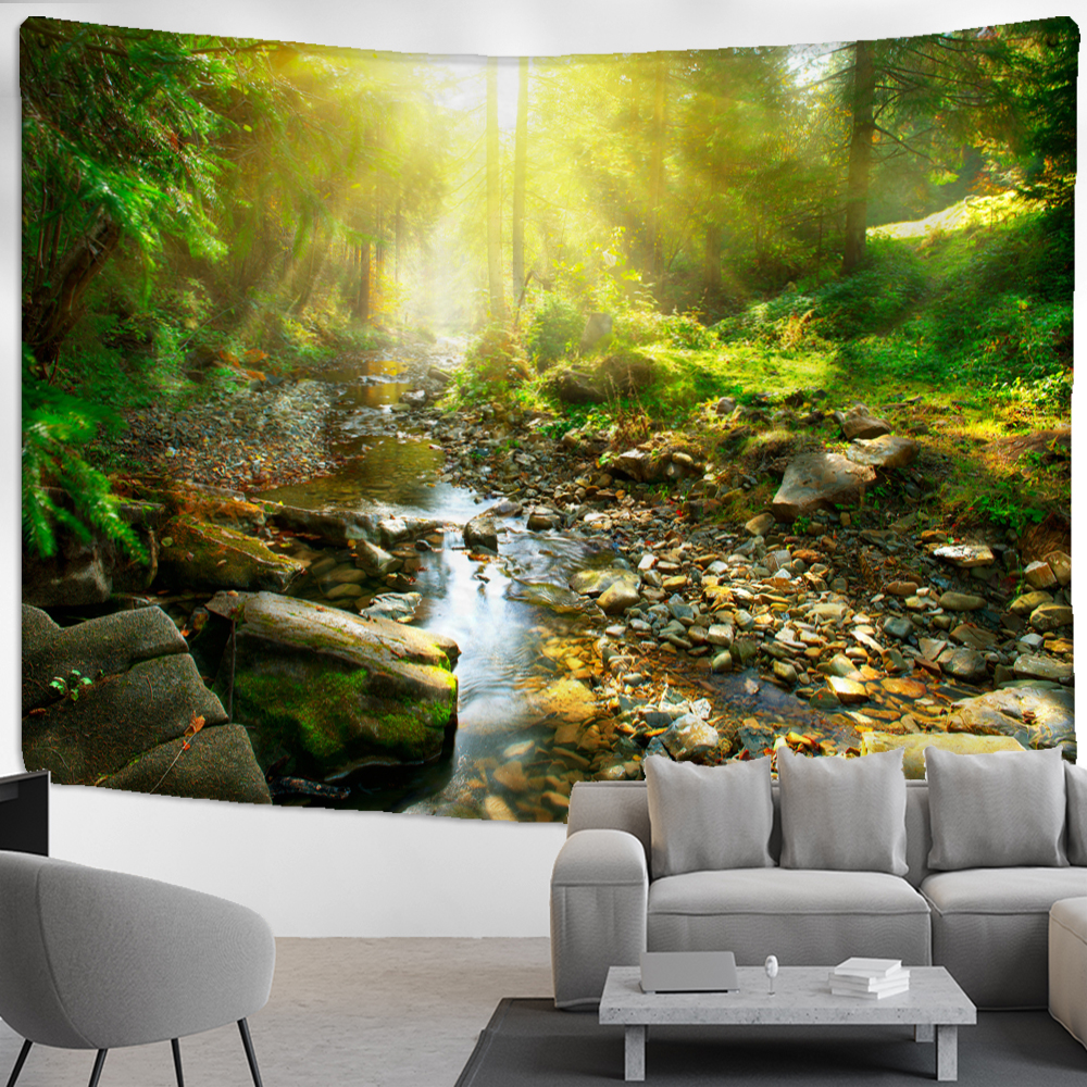 Wall Tapestry Nature | Luminous Watercourse