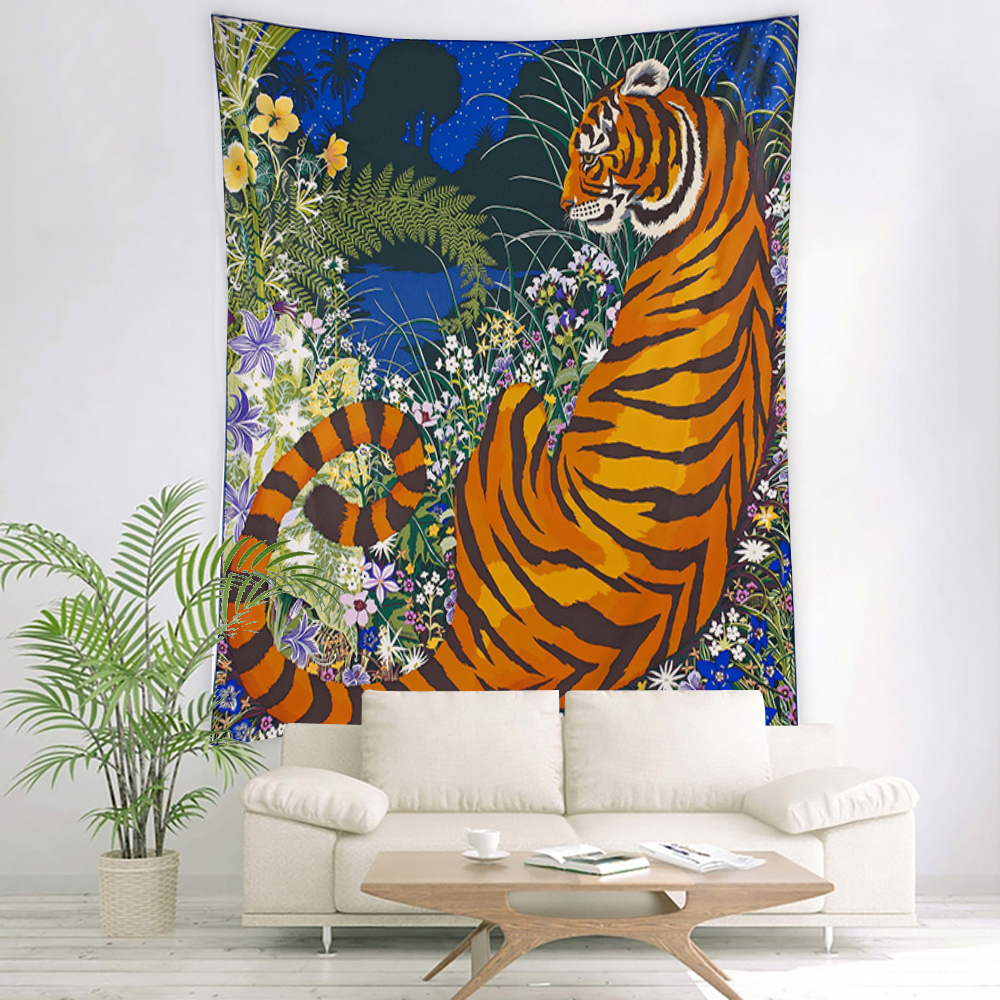 Animal Wall Tapestry | Night Tiger
