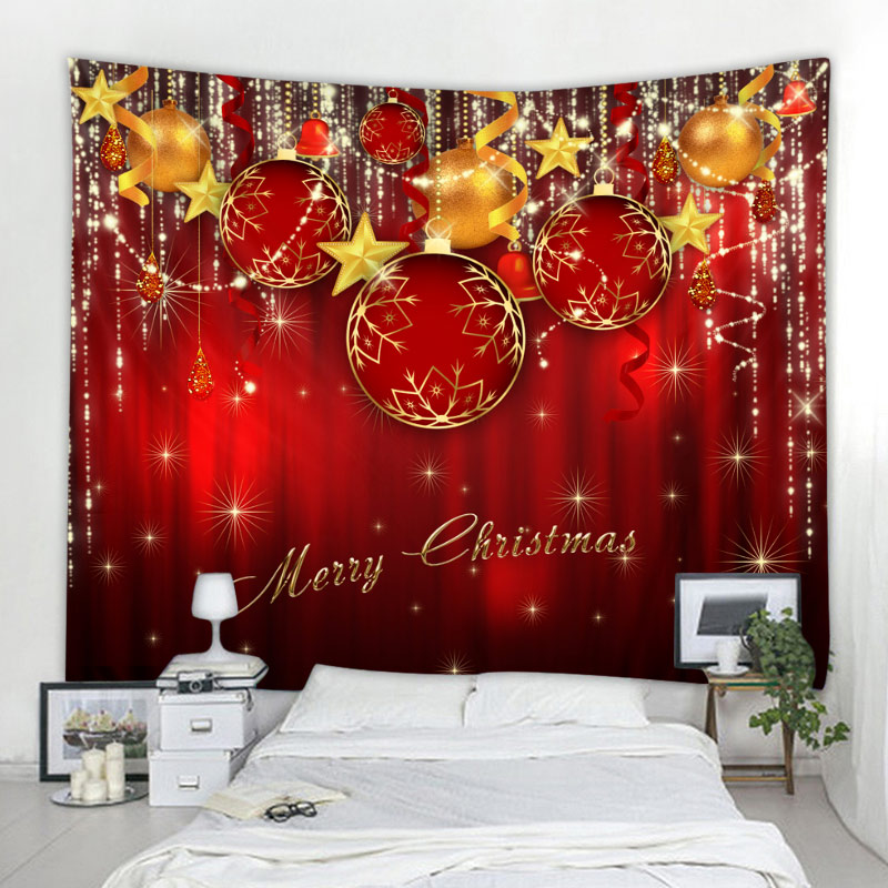 Festivity Wall Tapestry | Red Ball Merry Christmas