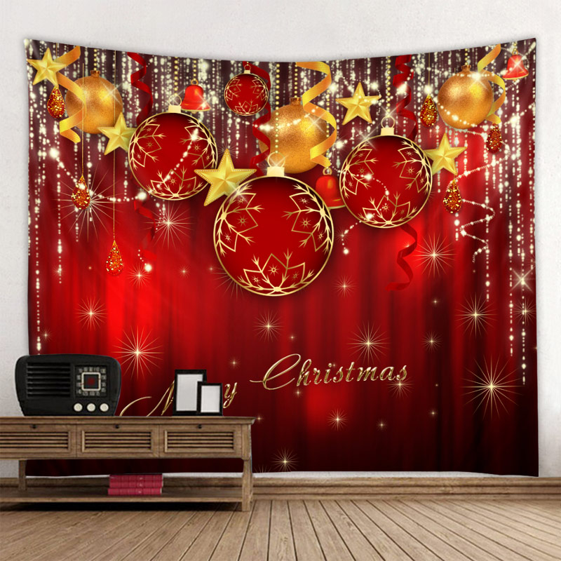 Festivity Wall Tapestry | Red Ball Merry Christmas