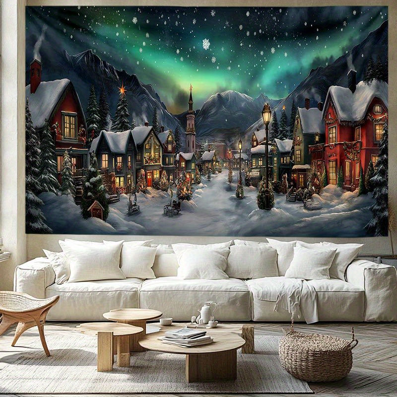 Festivity Wall Tapestry | Magical Christmas Village