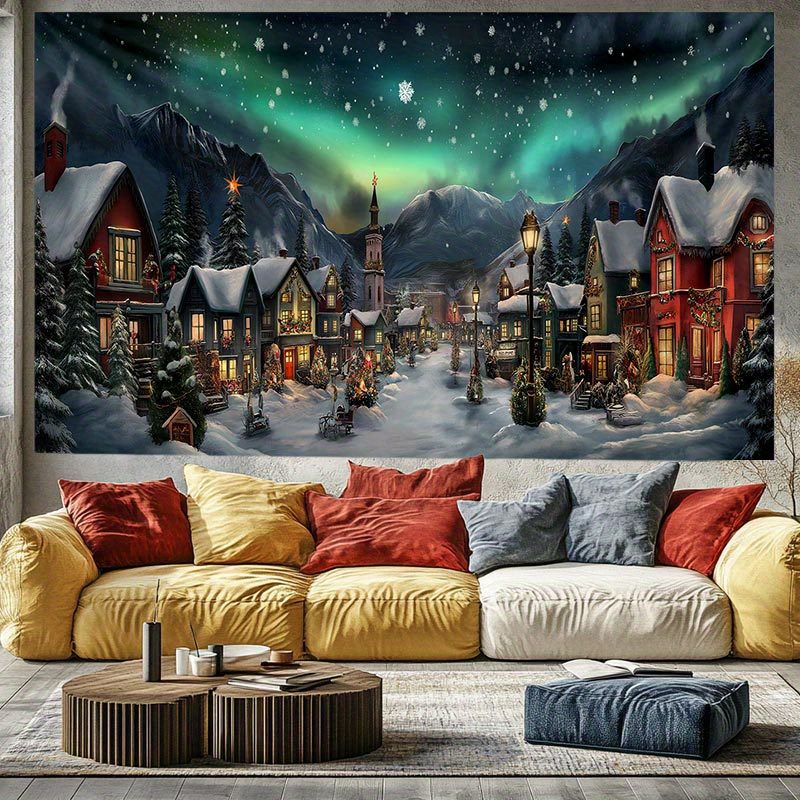 Festivity Wall Tapestry | Magical Christmas Village