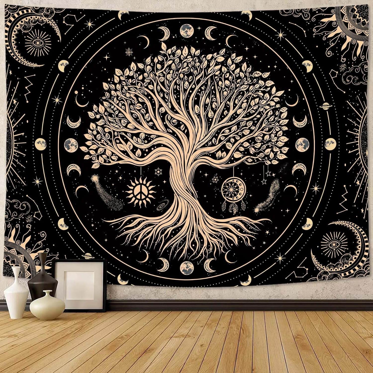 Bohemian Wall Tapestry | Cosmic Tree of Life