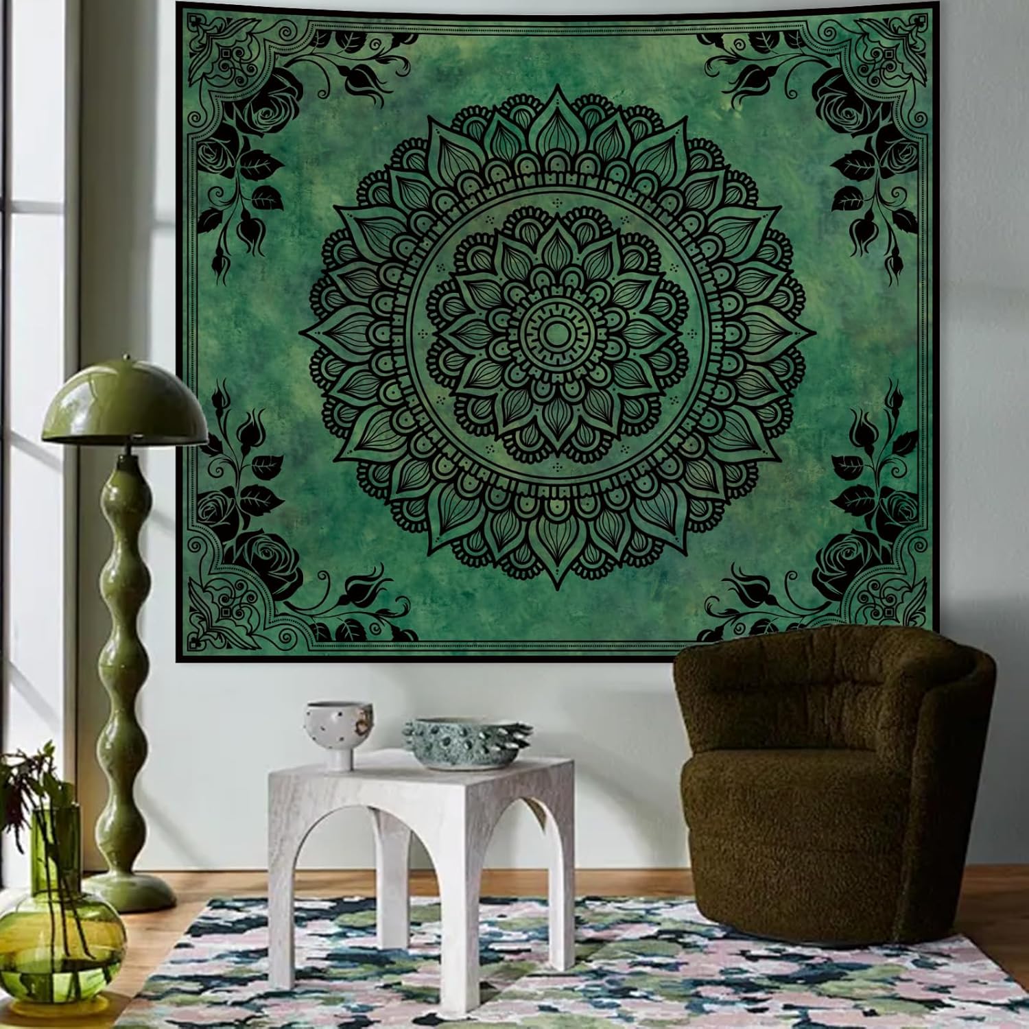 Mandala Wall Tapestry | Celtic Green