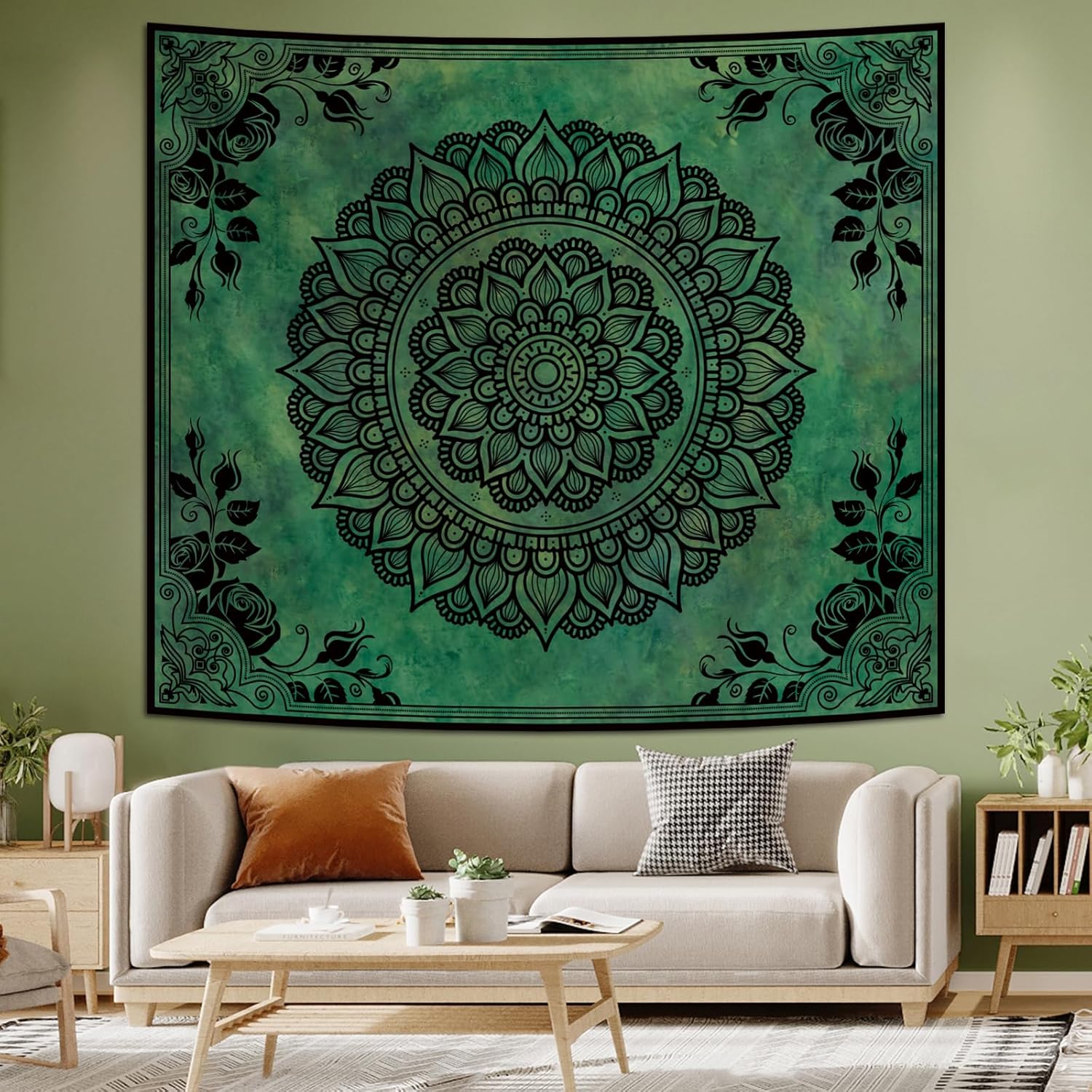 Mandala Wall Tapestry | Celtic Green