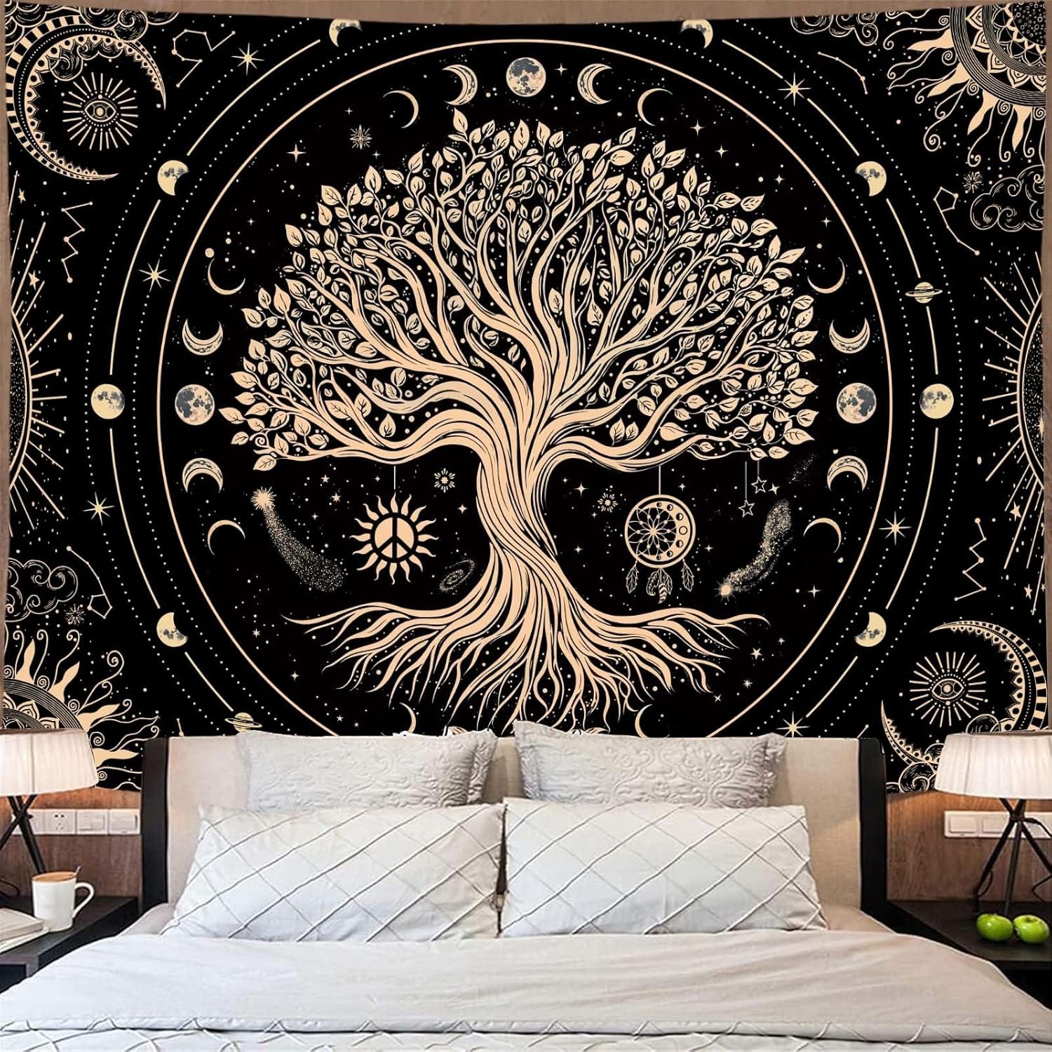 Bohemian Wall Tapestry | Cosmic Tree of Life