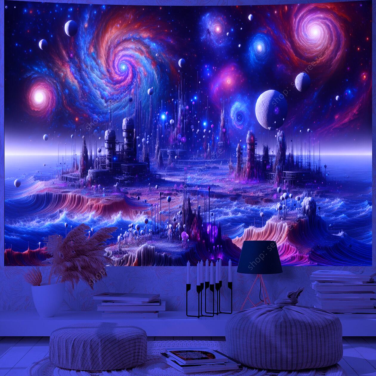 Psychedelic Wall Tapestry | Space Station