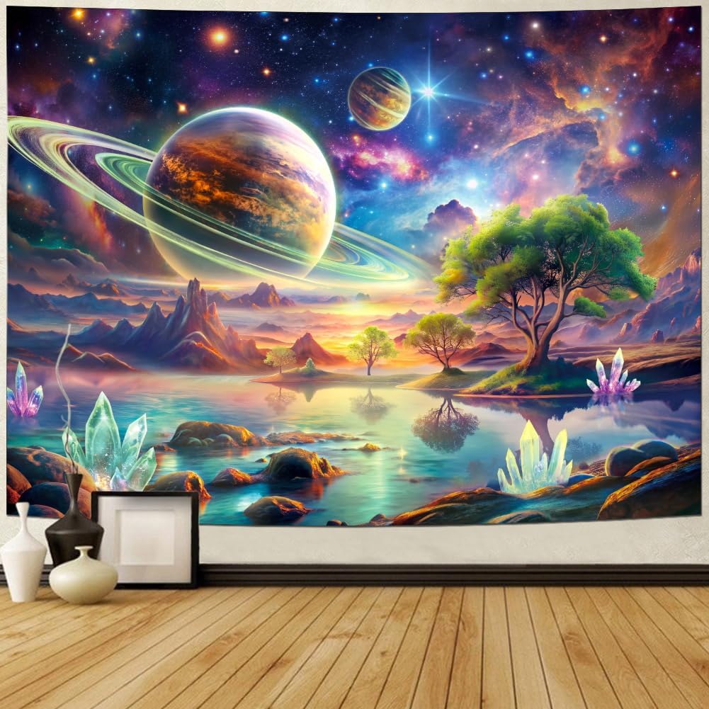 Galaxy Wall Tapestry | Cosmic Harmony Energy