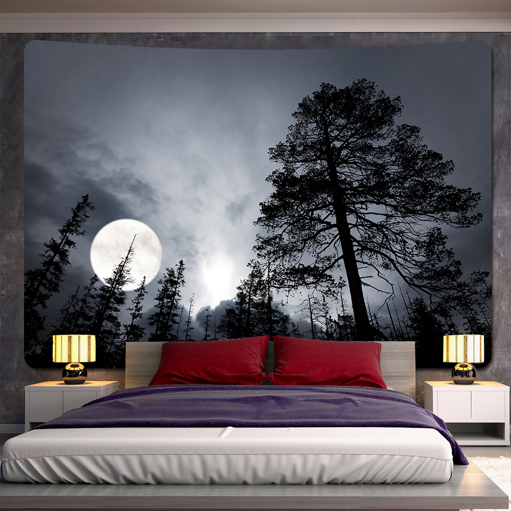 Nature Wall Tapestry | Forest Full Moon