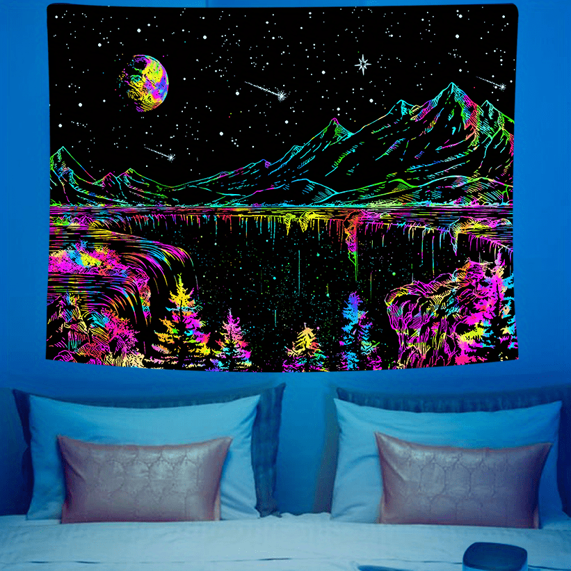 Psychedelic Wall Tapestry | Niagara Night Super UV