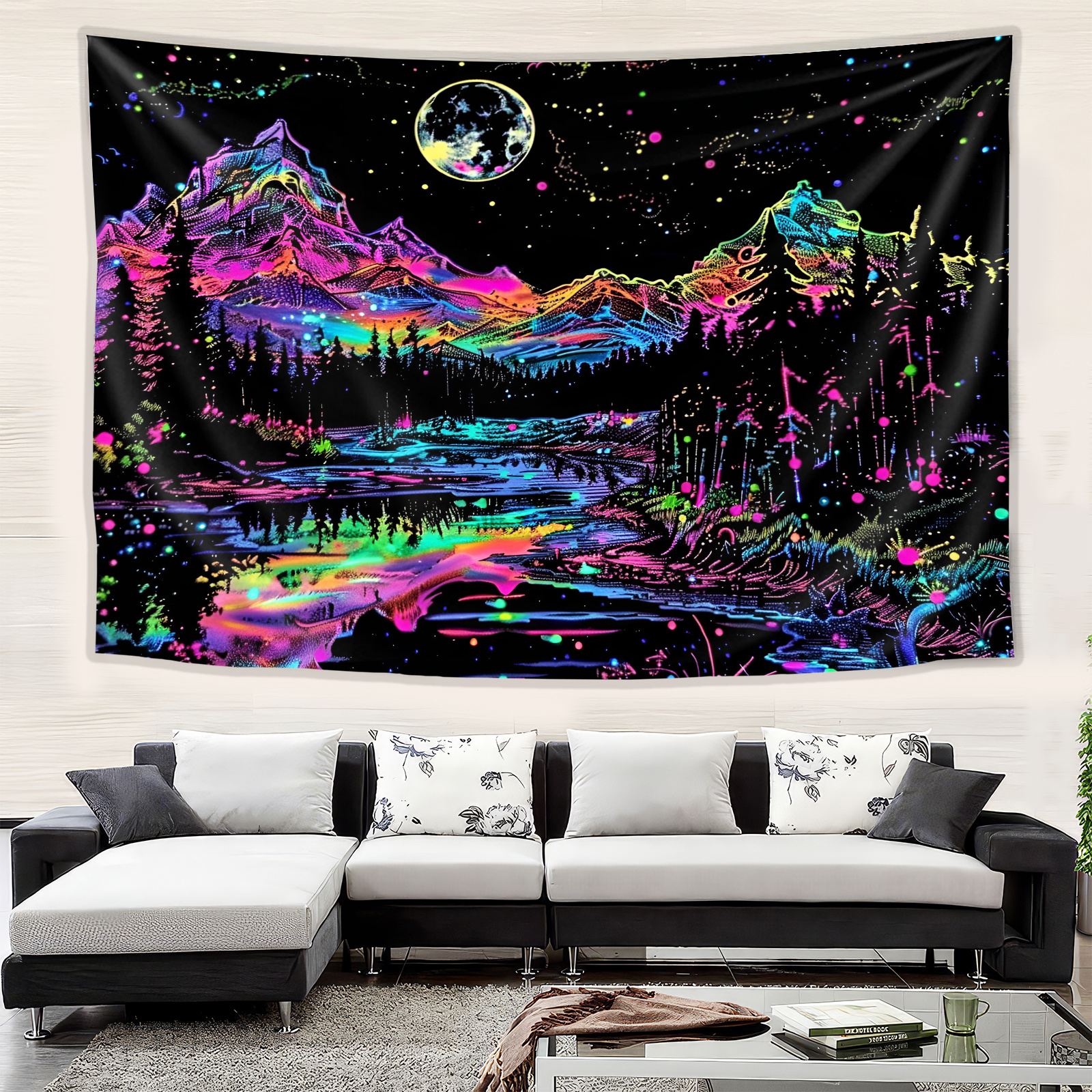 Psychedelic Wall Tapestry | Alaska Night Super UV